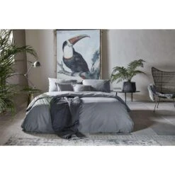 Walra Dekbedovertrek Vintage Cotton - Grijs - 200x200/220 Cm -Bedden Bij Leen Bakker 31105567 0005