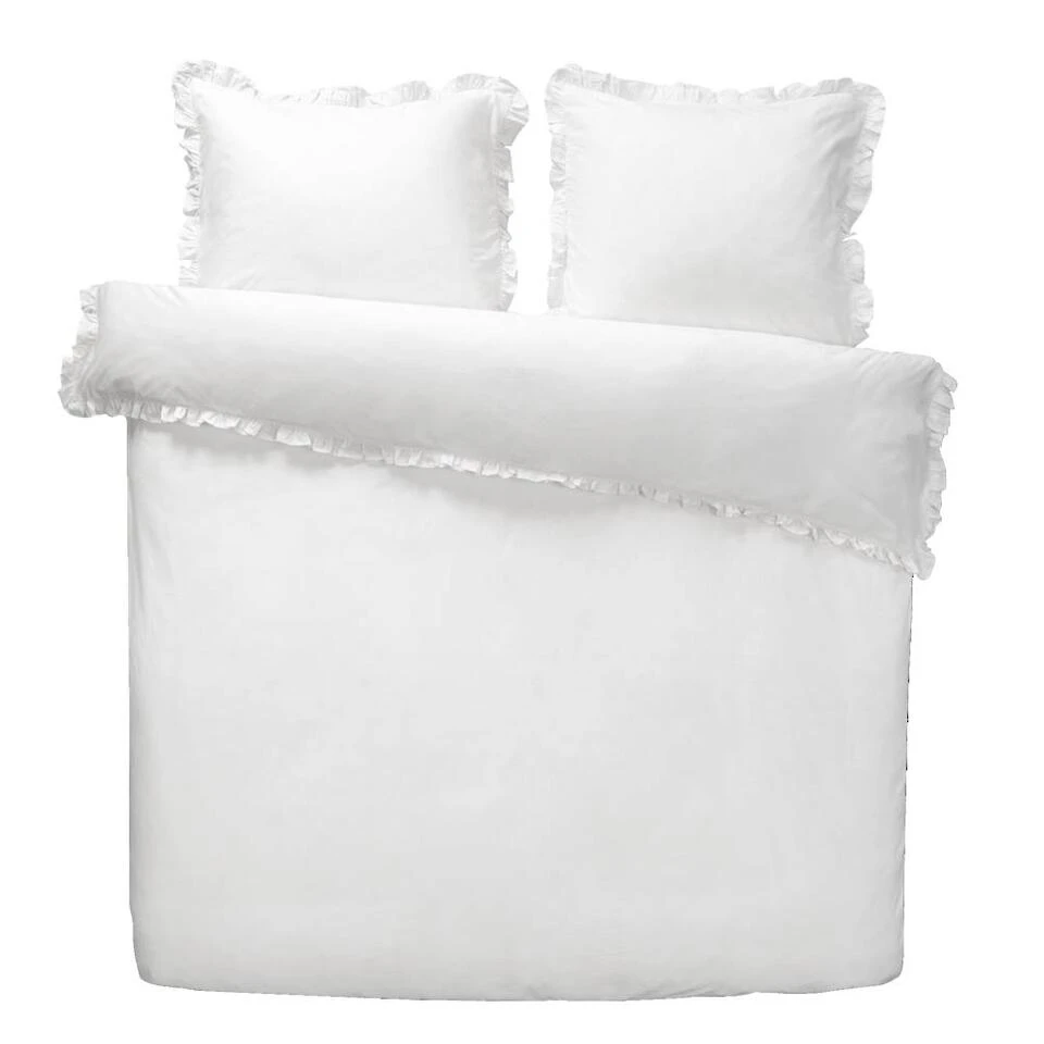 Royal Dekbedovertrek Cato Effen - Wit - 200x200/220 Cm 3 Royal Dekbedovertrek Cato Effen - Wit - 200x200/220 Cm