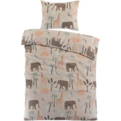 Dekbedovertrek Benji - Zand - 140x200 Cm