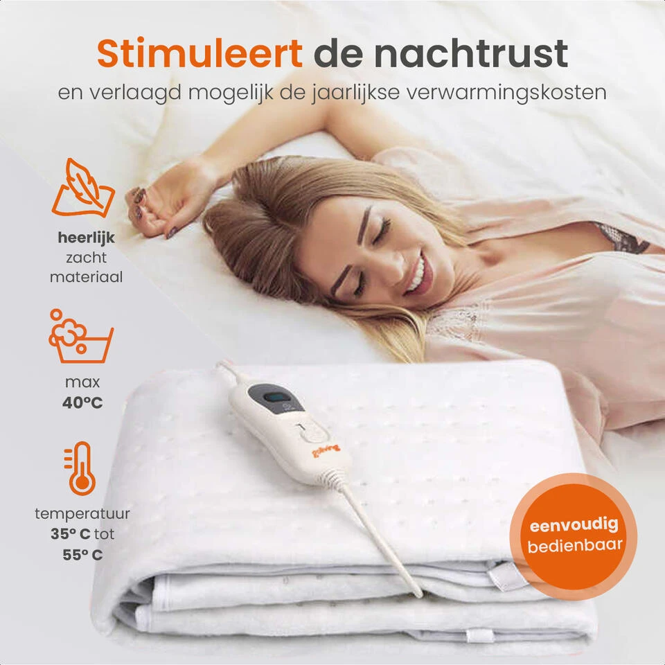 Goliving Elektrische Onderdeken - 1-Persoons - Warmtedeken - Elektrische Deken 6 Goliving Elektrische Onderdeken - 1-Persoons - Warmtedeken - Elektrische Deken - Afbeelding 4