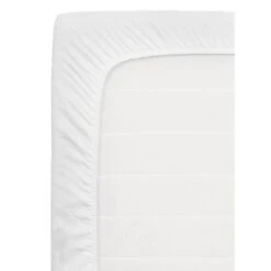 Topper Hoeslaken Molton Katoen - Wit - 120x200 Cm