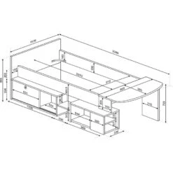 Halfhoogslaper Gaby Met Bureau - 118x239x96 Cm - Wit/eik 20 Halfhoogslaper Gaby Met Bureau - 118x239x96 Cm - Wit/eik -Bedden Bij Leen Bakker 3412be401831415fa09a1e0c5e6be2b0
