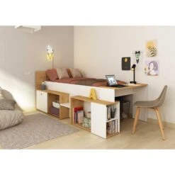 Halfhoogslaper Gaby Met Bureau - 118x239x96 Cm - Wit/eik 15 Halfhoogslaper Gaby Met Bureau - 118x239x96 Cm - Wit/eik -Bedden Bij Leen Bakker 34586cff22664600b541e64ba31f3f9b
