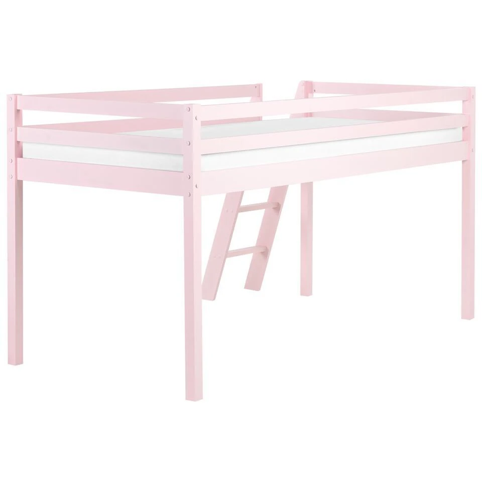 ASCOUX - Kinderbed - Roze - 90 X 200 Cm - Dennenhout 10 ASCOUX - Kinderbed - Roze - 90 X 200 Cm - Dennenhout - Afbeelding 8