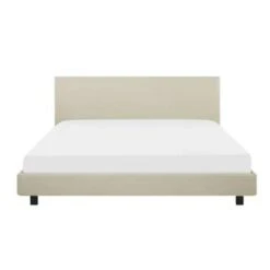 ALBI - Tweepersoonsbed - Beige - 180 X 200 Cm - Polyester -Bedden Bij Leen Bakker 383fc1471fbb449487a58f858dbc1d2f