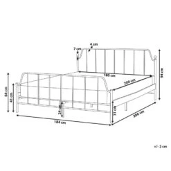 MAURESSAC - Tweepersoonsbed - Zwart - 180 X 200 Cm - Metaal -Bedden Bij Leen Bakker 3b600506d2804f0eabc94e7672912f70
