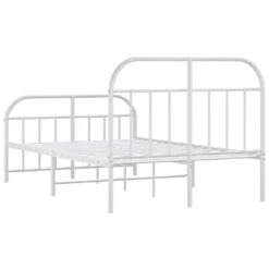 VidaXL - Bed Frame Met Hoofd- En Voeteneinde - Wit - Metaal - 120x200 Cm 18 VidaXL - Bed Frame Met Hoofd- En Voeteneinde - Wit - Metaal - 120x200 Cm -Bedden Bij Leen Bakker 3c599b3782634c5f9129d63bea4bb06b