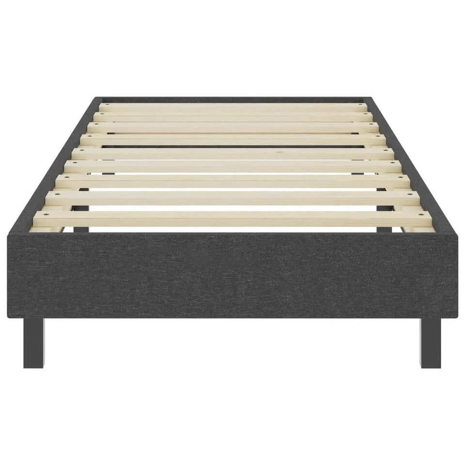 VidaXL - Eenpersoonsbed Frame - Grijs - Stof - 100x200 Cm 5 VidaXL - Eenpersoonsbed Frame - Grijs - Stof - 100x200 Cm - Afbeelding 3
