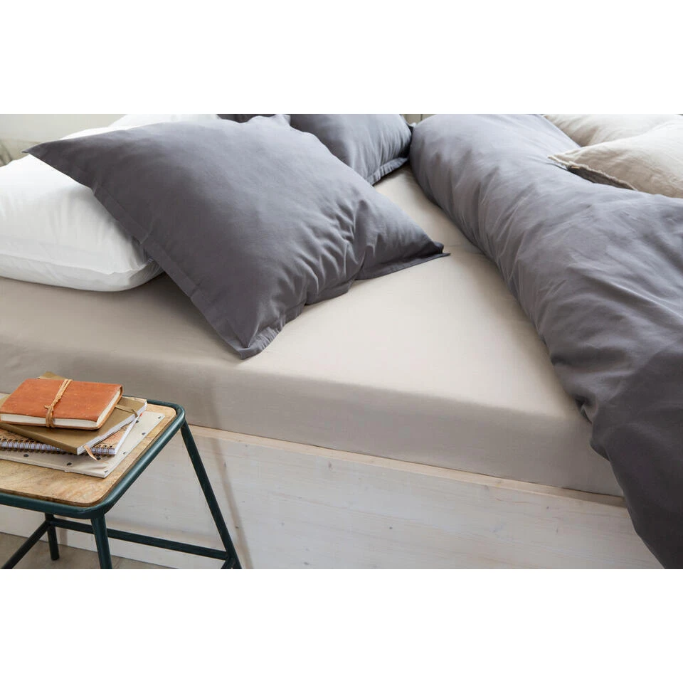 Walra - Hoeslaken Katoen - 90x200 Cm - Zand 6 Walra - Hoeslaken Katoen - 90x200 Cm - Zand - Afbeelding 4