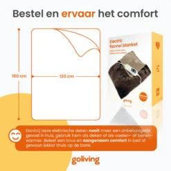 Goliving Elektrische Fleece Plaid - Verwarmende Fleecedeken - Elektrische Deken 14 Goliving Elektrische Fleece Plaid - Verwarmende Fleecedeken - Elektrische Deken -Bedden Bij Leen Bakker 40de38159db0497daf15b57f66850b34