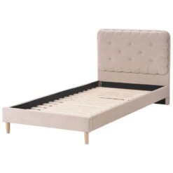 CORSAINT - Eenpersoonsbed - Beige - 90 X 200 Cm - Fluweel 18 CORSAINT - Eenpersoonsbed - Beige - 90 X 200 Cm - Fluweel -Bedden Bij Leen Bakker 416392cf03b7460ea868f592a17e9c7d