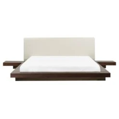 ZEN - Tweepersoonsbed LED - Donkerhout - 160 X 200 Cm - MDF -Bedden Bij Leen Bakker 42a84fe8f6684cef9b46083af4a7ab6f