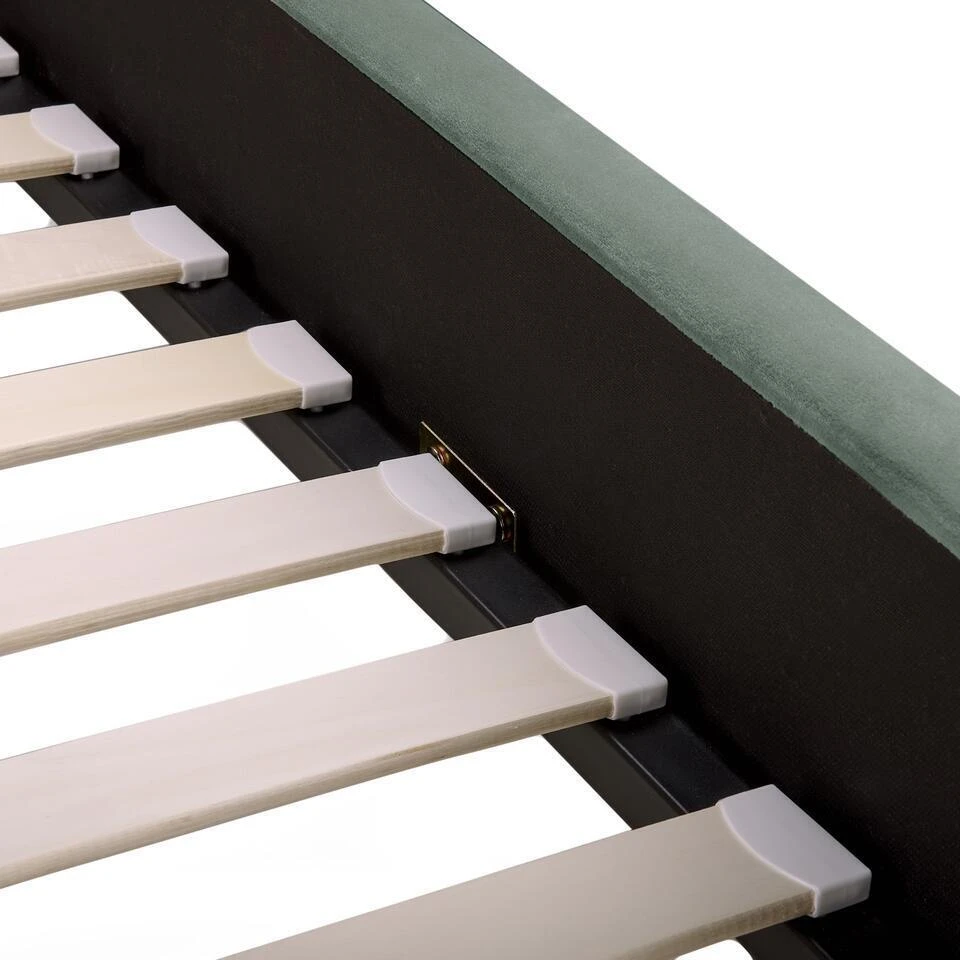 AMBILLOU - Tweepersoonsbed - Groen - 140 X 200 Cm - Fluweel 11 AMBILLOU - Tweepersoonsbed - Groen - 140 X 200 Cm - Fluweel - Afbeelding 9