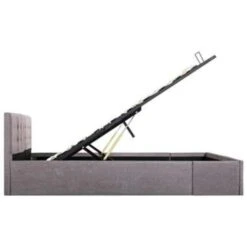 VidaXL - Bed Met Opbergruimte - Hydraulische Stang - Taupe - Stof - 160x200 Cm -Bedden Bij Leen Bakker 472c64bf6352488a8782163428092e97