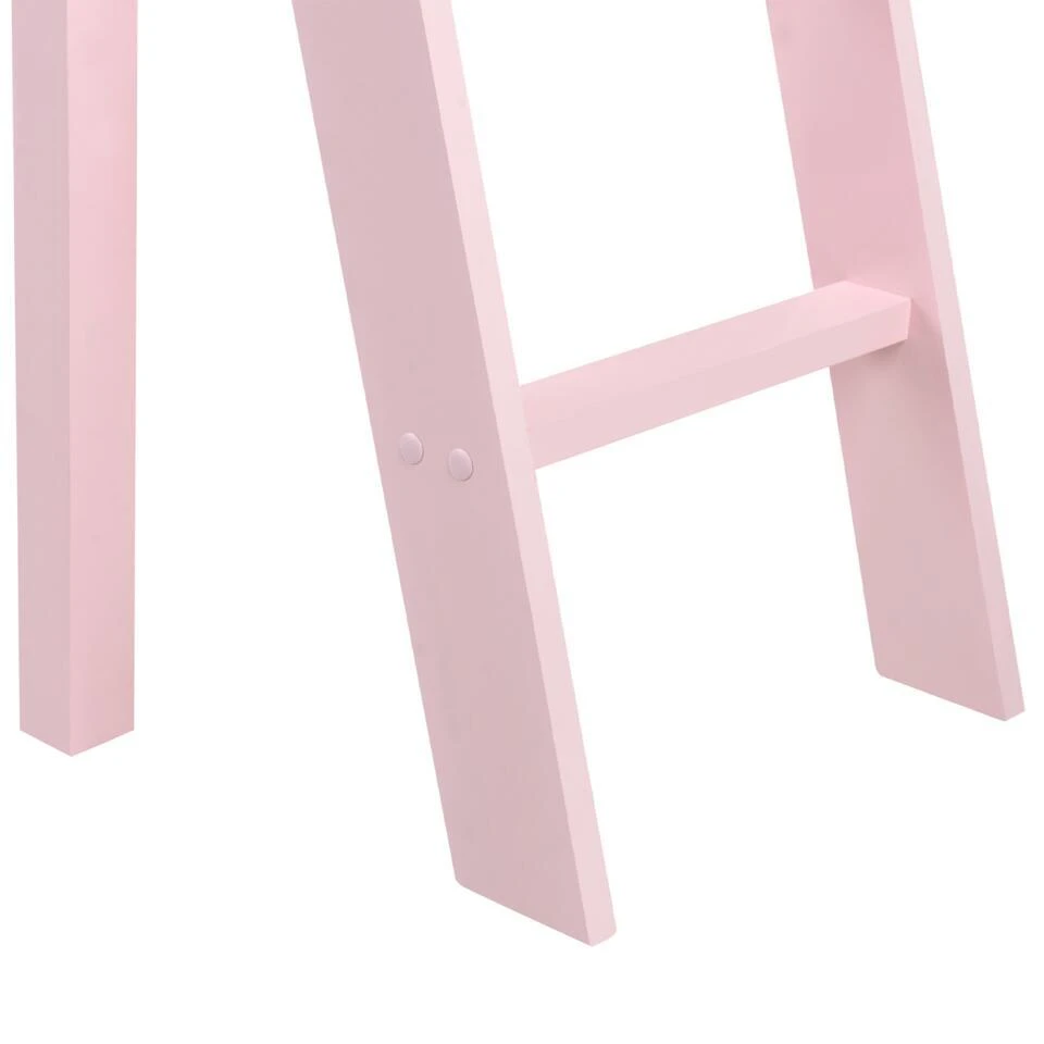 ASCOUX - Kinderbed - Roze - 90 X 200 Cm - Dennenhout 12 ASCOUX - Kinderbed - Roze - 90 X 200 Cm - Dennenhout - Afbeelding 10