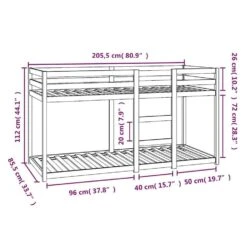 VidaXL - Stapelbed Met Zijladder - Naturel - Massief Grenenhout - 80x200 Cm 12 VidaXL - Stapelbed Met Zijladder - Naturel - Massief Grenenhout - 80x200 Cm -Bedden Bij Leen Bakker 549c6b386e6a43639b5291d19373010f