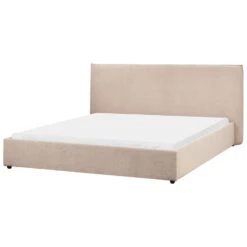 LAVAUR - Tweepersoonsbed - Taupe - 180 X 200 Cm - Bouclé -Bedden Bij Leen Bakker 54db08a0ef89444791513a33e8f19d5e