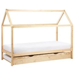CRILLON - Onderschuifbed - Lichtbruin - 90 X 200 - Hout -Bedden Bij Leen Bakker 5854d2d0da1d4ac9afab6aabc575118d