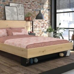 Parisot Tweepersoonsbed Stamp - 206 X 163,8 X 37,7 Cm - Artisan Oak Brown -Bedden Bij Leen Bakker 59566adfb69f4a85a9fc4db38c549a65