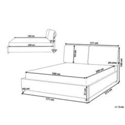 BELFORT - Tweepersoonsbed - Beige - 160 X 200 Cm - Polyester -Bedden Bij Leen Bakker 596cc7df37f7417b8088e843b23f85eb