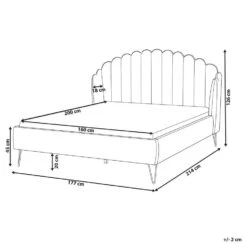 AMBILLOU - Bed - Lichtbeige - 160 X 200 Cm - Polyester -Bedden Bij Leen Bakker 5e8262cf40814e3caee47354dc87dbce