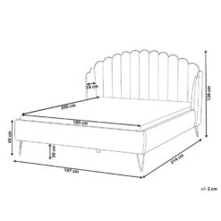 AMBILLOU - Tweepersoonsbed - Roze - 180 X 200 Cm - Fluweel -Bedden Bij Leen Bakker 5f5758fe898d4ba59d372b3ed180ae5e