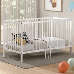 Peuterbed Dino 70x140cm - Verstelbaar - Wit Dennenhout -Bedden Bij Leen Bakker 5fcdbfee21ee4298b06ad266dd615371