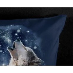 Pure Dekbedovertrek "wolf Bij Maanlicht" - Blauw - (140x200/220 Cm) - Microfiber -Bedden Bij Leen Bakker 6138c12e953e471788970c971af12e29