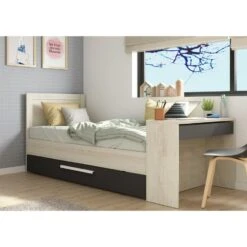 Bed Shipley 90x200 Met Bureau En Bedlade - Grenen/ Wit -Bedden Bij Leen Bakker 6226ebe6edcc41c8a967ed3571499c17