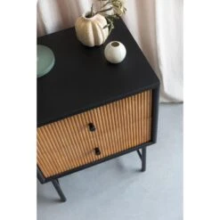 Housecraft Living Coztilla Bijzettafel/ Nachtkastje Zwart/ Bruin -Bedden Bij Leen Bakker 64fc06724eaf4912a1a1bc57609b64dd