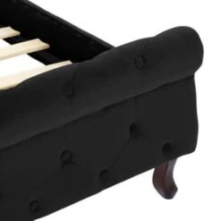 VidaXL - Bed Frame - Zwart - Fluweel - 120x200 Cm -Bedden Bij Leen Bakker 6561c8154da34b05a2c102ad26911ae9