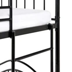 CHARTRES - Stapelbed - Zwart- 90 X 200 Cm - Metaal -Bedden Bij Leen Bakker 67689275f4fd4e5a98cf839b75e30742