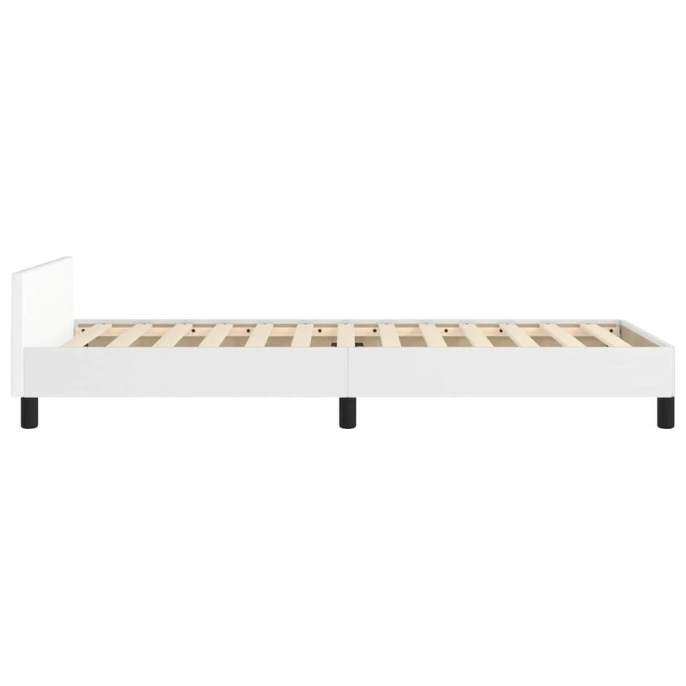 VidaXL - Bed Frame Met Hoofdeinde Zonder Matras - Wit - Hout - 90x200 Cm 7 VidaXL - Bed Frame Met Hoofdeinde Zonder Matras - Wit - Hout - 90x200 Cm - Afbeelding 5