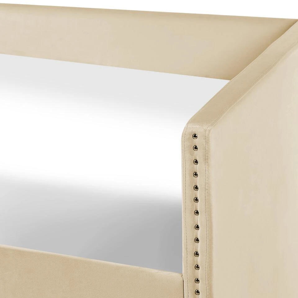 TROYES - Slaapbank - Beige - Fluweel 12 TROYES - Slaapbank - Beige - Fluweel - Afbeelding 10