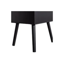 WOOOD Ozzy Nachtkastje - Hout - Zwart - 75x36x30 -Bedden Bij Leen Bakker 6d6a5916994644dab3bb21bd663e527a