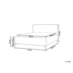VALOGNES - Bed - Donkergroen - 160 X 200 Cm - Bouclé -Bedden Bij Leen Bakker 6f4d14c0e53c4b57a327a3be321f5fd4