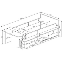 Halfhoogslaper Gaby Met Bureau - 118x239x96 Cm - Wit/eik 21 Halfhoogslaper Gaby Met Bureau - 118x239x96 Cm - Wit/eik -Bedden Bij Leen Bakker 76b82e328dab4355bd9c6ece1d1e6984