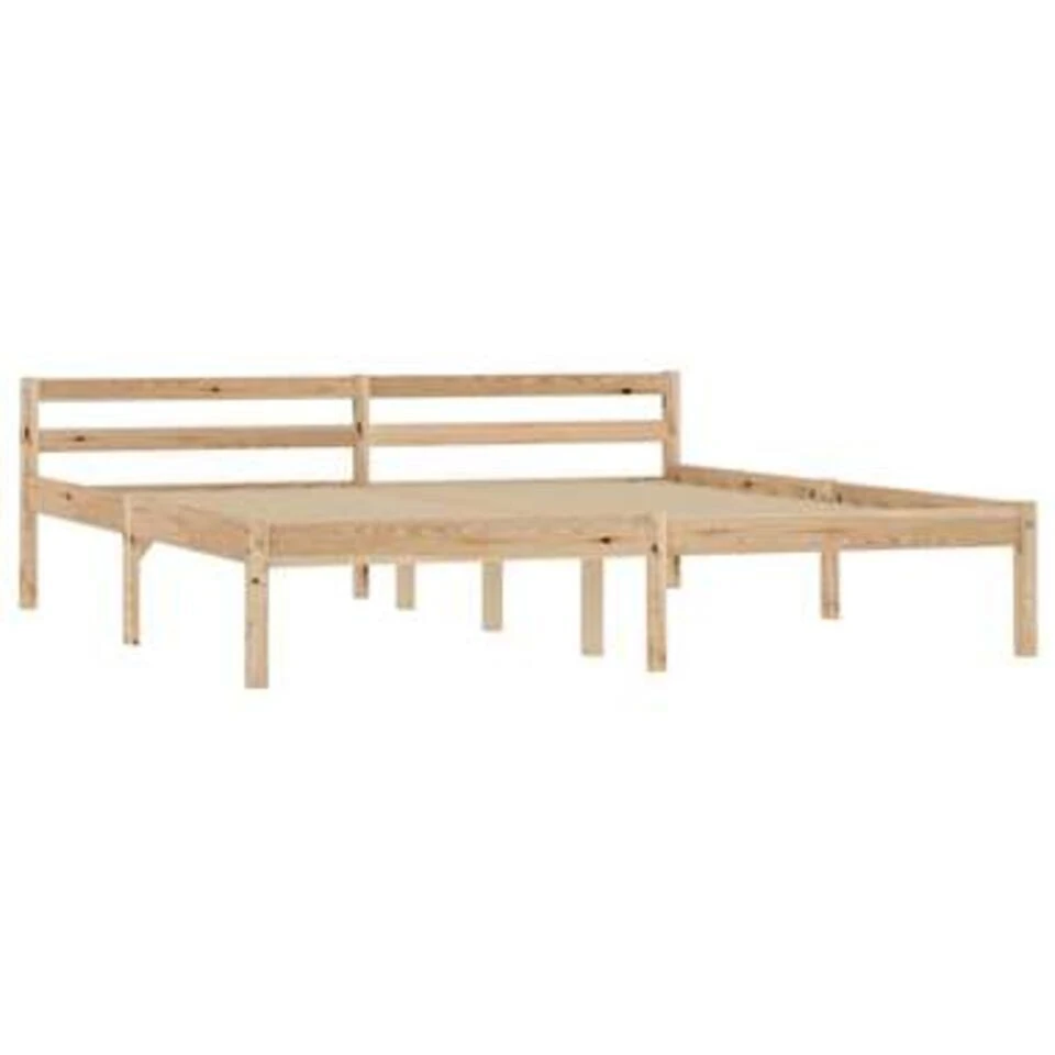 VidaXL - Bed Frame Met Hoofdeinde - Bruin - Massief Grenenhout - 180x200 Cm 4 VidaXL - Bed Frame Met Hoofdeinde - Bruin - Massief Grenenhout - 180x200 Cm - Afbeelding 2