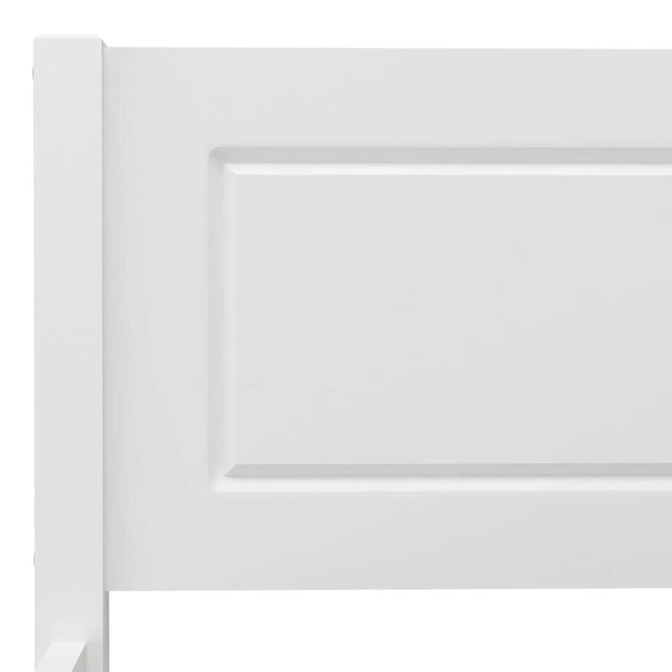 VidaXL - Eenpersoonsbed Met Hoofdbord - Wit - Massief Grenenhout - 90x200 Cm 6 VidaXL - Eenpersoonsbed Met Hoofdbord - Wit - Massief Grenenhout - 90x200 Cm - Afbeelding 4