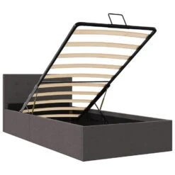 VidaXL - Bed Met Opbergruimte - Hydraulische - Donkergrijs - Stof - 100x200 Cm -Bedden Bij Leen Bakker 7856e86dcd12490e8f2476902434e9f4