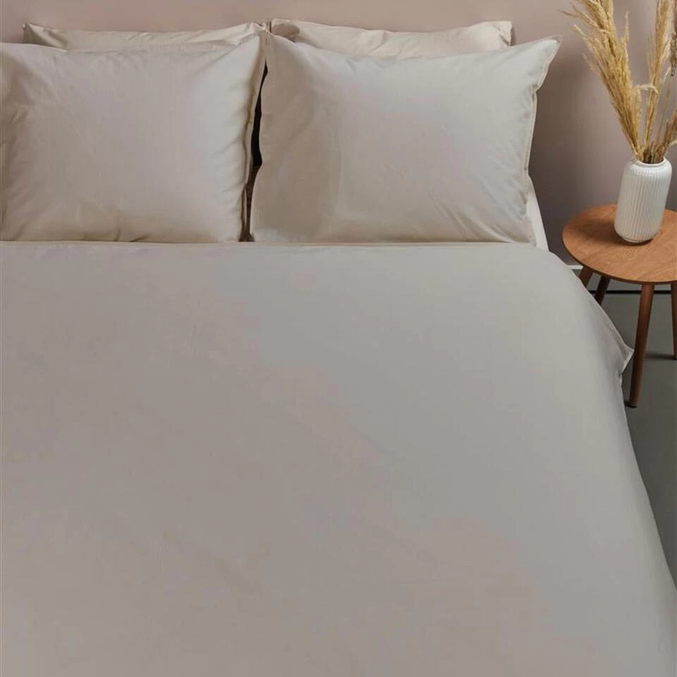 Ambiante Cotton Uni Dekbedovertrek - 260x200/220 - Taupe 6 Ambiante Cotton Uni Dekbedovertrek - 260x200/220 - Taupe - Afbeelding 4