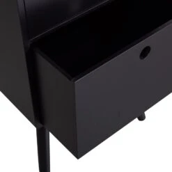 WOOOD Ozzy Nachtkastje - Hout - Zwart - 75x36x30 -Bedden Bij Leen Bakker 79d4fff404c0498a95131037a89b92f9