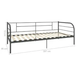 VidaXL - Bedbank - Grijs - Metaal - 90x200 Cm 15 VidaXL - Bedbank - Grijs - Metaal - 90x200 Cm -Bedden Bij Leen Bakker 79ecca9cf38f4eeb9d64567937a4430c