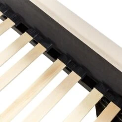 METZ - Eenpersoonsbed - Beige - 90 X 200 Cm - Fluweel -Bedden Bij Leen Bakker 7a830cf25f9845fba3fd2a2e065d26b9