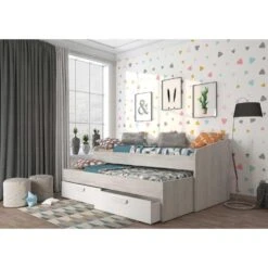Bed Bo12 Met Onderschuifbed En Lades- Wit -Bedden Bij Leen Bakker 7b4368090fa043c88d5c123a1f928d12