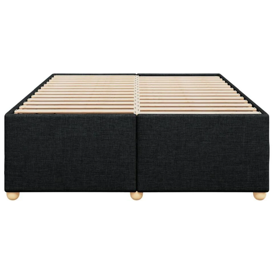 VidaXL - Bed Frame Zonder Matras - Zwart - Stof - 140x200 Cm 5 VidaXL - Bed Frame Zonder Matras - Zwart - Stof - 140x200 Cm - Afbeelding 3