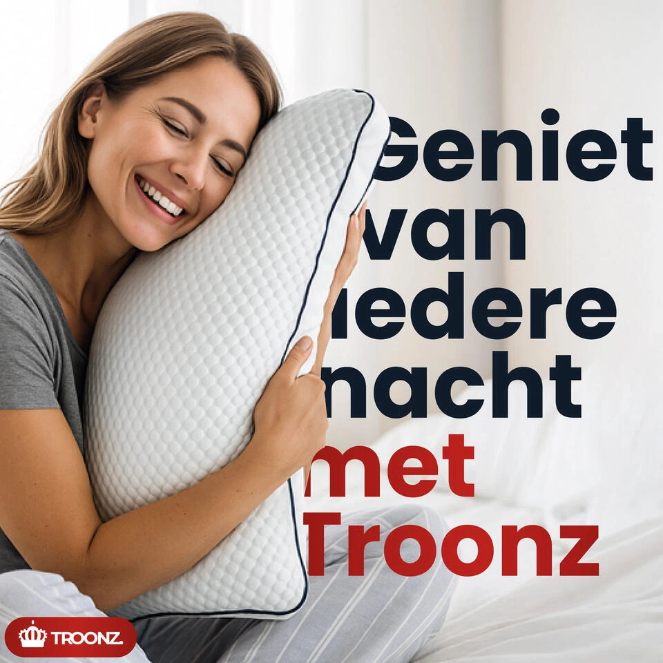 Troonz Hoofdkussen Dreamscape Plus - Ergonomisch - 60 X 70 8 Troonz Hoofdkussen Dreamscape Plus - Ergonomisch - 60 X 70 - Afbeelding 6