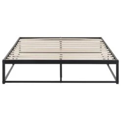 VIRY - Tweepersoonsbed - Zwart - 140 X 200 Cm - Metaal -Bedden Bij Leen Bakker 7fd1b2a8a151405a92edcbecc39f7a8e