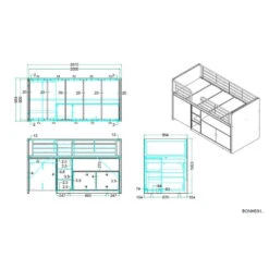 Vipack Halfhoogslaper Bonny - Oranje - 121x96x207 Cm 9 Vipack Halfhoogslaper Bonny - Oranje - 121x96x207 Cm -Bedden Bij Leen Bakker 81006965 9000