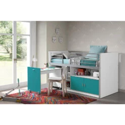 Vipack Halfhoogslaper Bonny - Turquoise - 121x96x207 Cm 8 Vipack Halfhoogslaper Bonny - Turquoise - 121x96x207 Cm -Bedden Bij Leen Bakker 81006971 0100